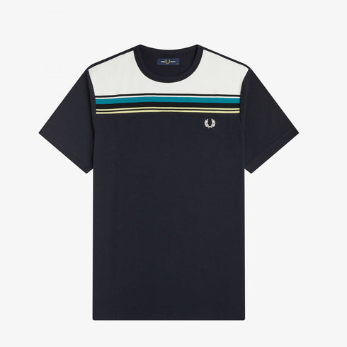 Fred Perry 彩色拼接Tee